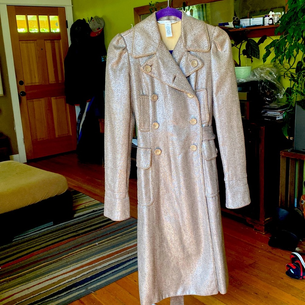 Metallic trench coat 🧥